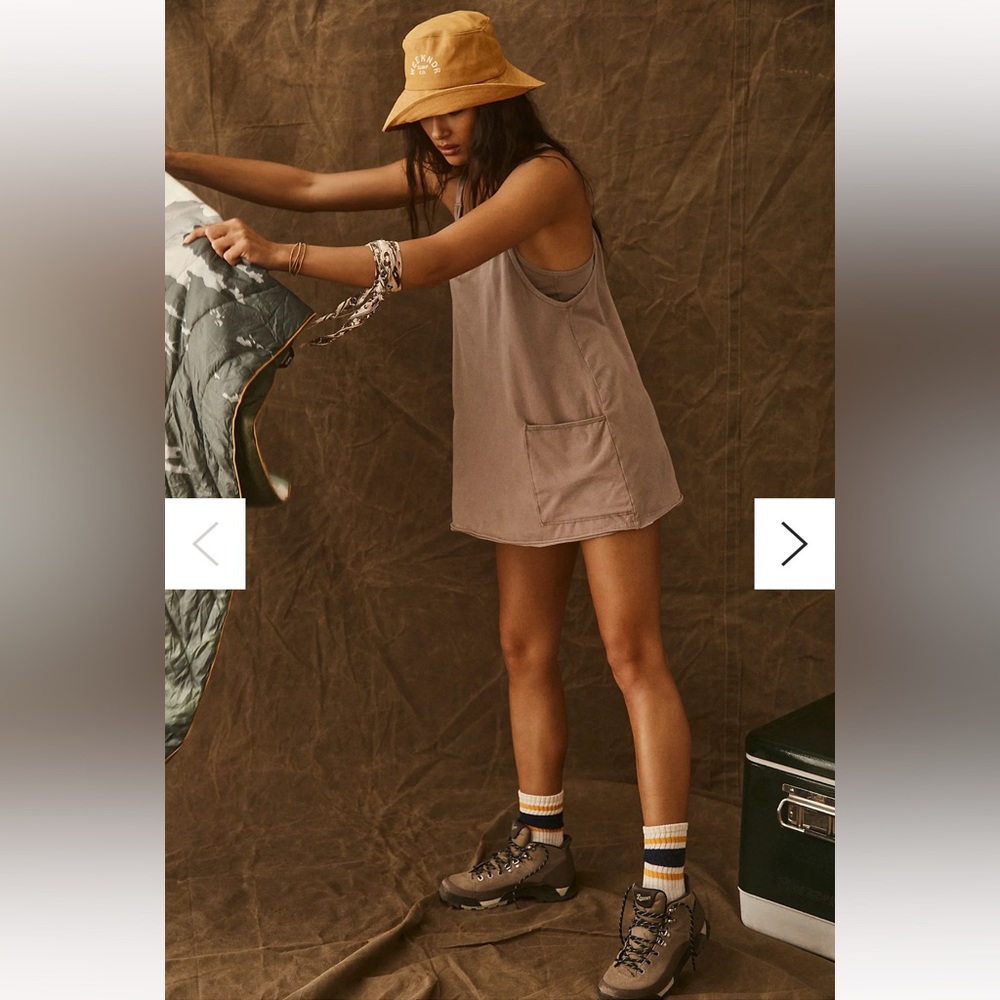 Free People Hot Shot Mini Dress in Mocha Latte